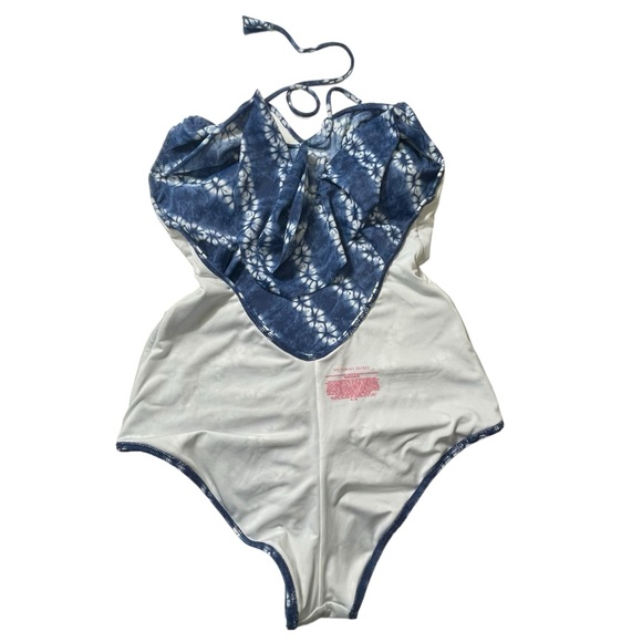 Victorias Secret Tie Dye Flouncy Plunge One Piece Cheeky Sexy Swimsuit Medium M - Picture 14 of 15